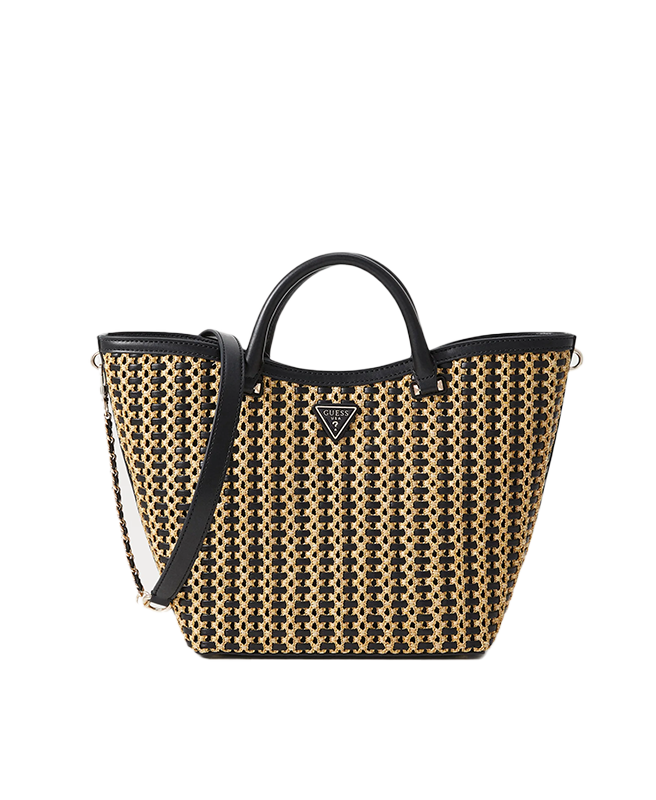 GUESS Atalia Tote Shoulder Bag Natural Black, £150